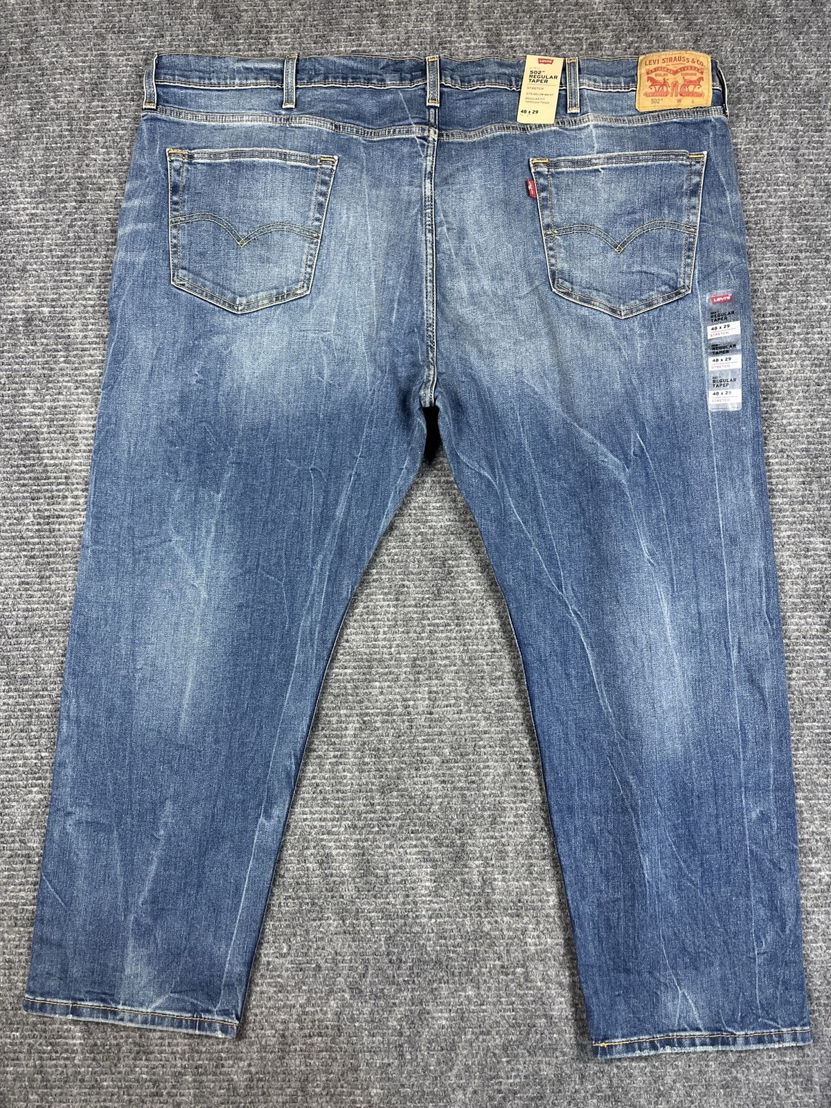 Levi’s 502 Men’s size 48×28 Big & Tall Regular Taper Fit Blue Jeans NEW NWT