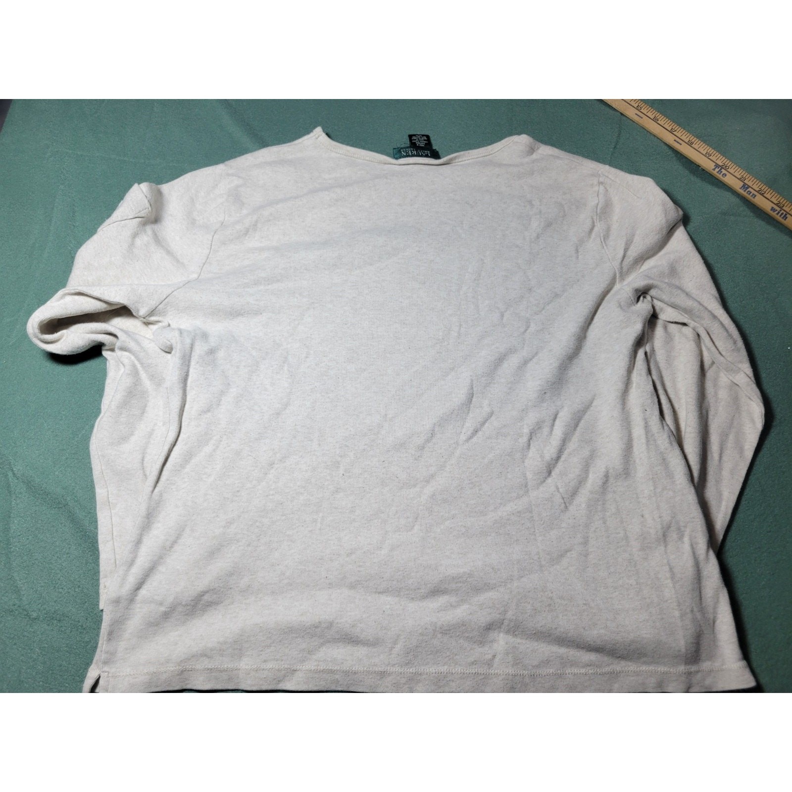Lauren Ralph Lauren Shirt Women’s Size Large Ivory Long Sleeve Outdoor Comfort