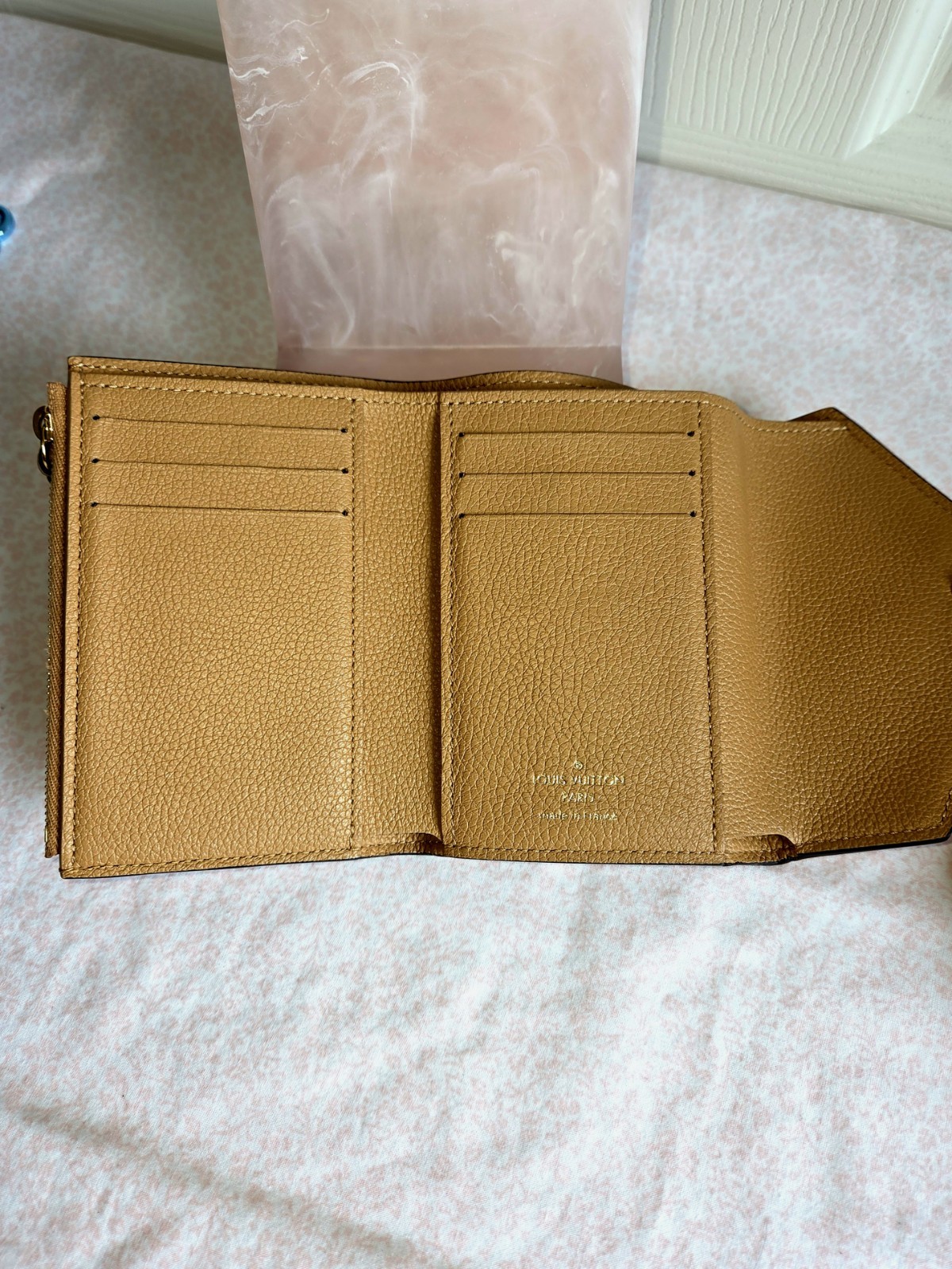 Louis Vuitton Victorine Wallet Arizona Beige Bicolor Empreinte Leather