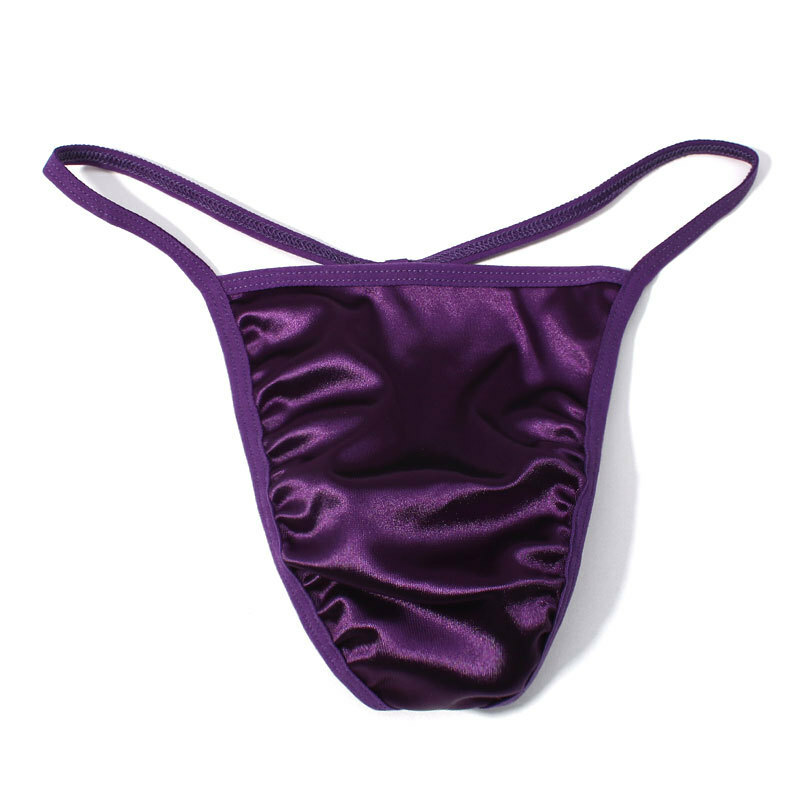 Men Sexy Silky Satin Bikini Briefs Panties Thong T-back Pouch G-string Underwear