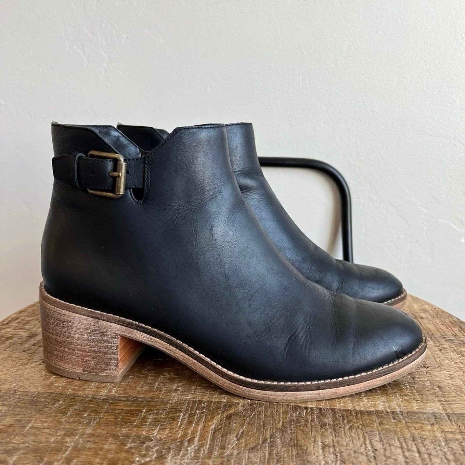 Cole Haan Harrington Block-Heel Booties in Black Size 8