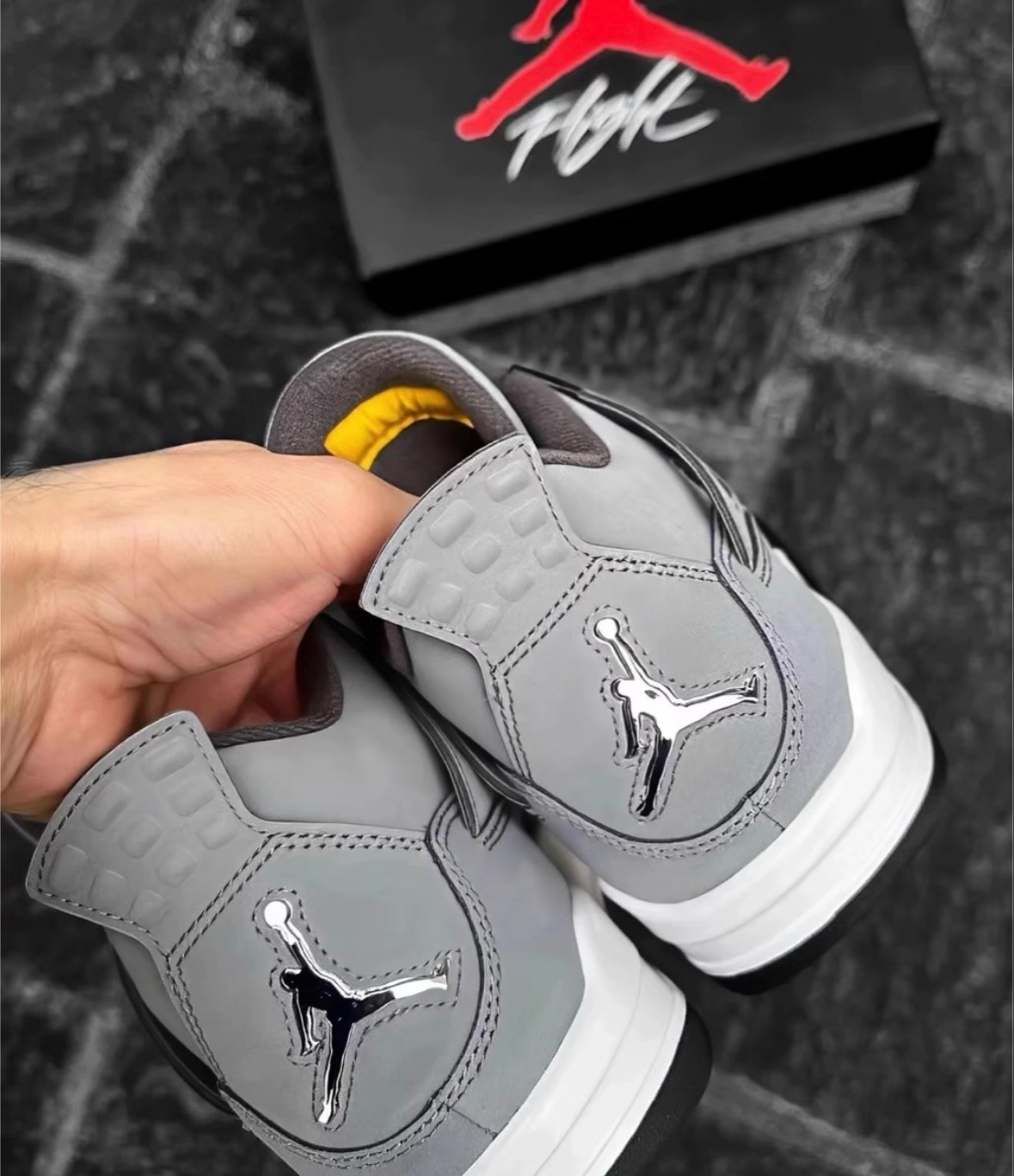 Nike Air Jordan 4 “Cool Grey” Men’s Retro Mid Top Basketball Shoes