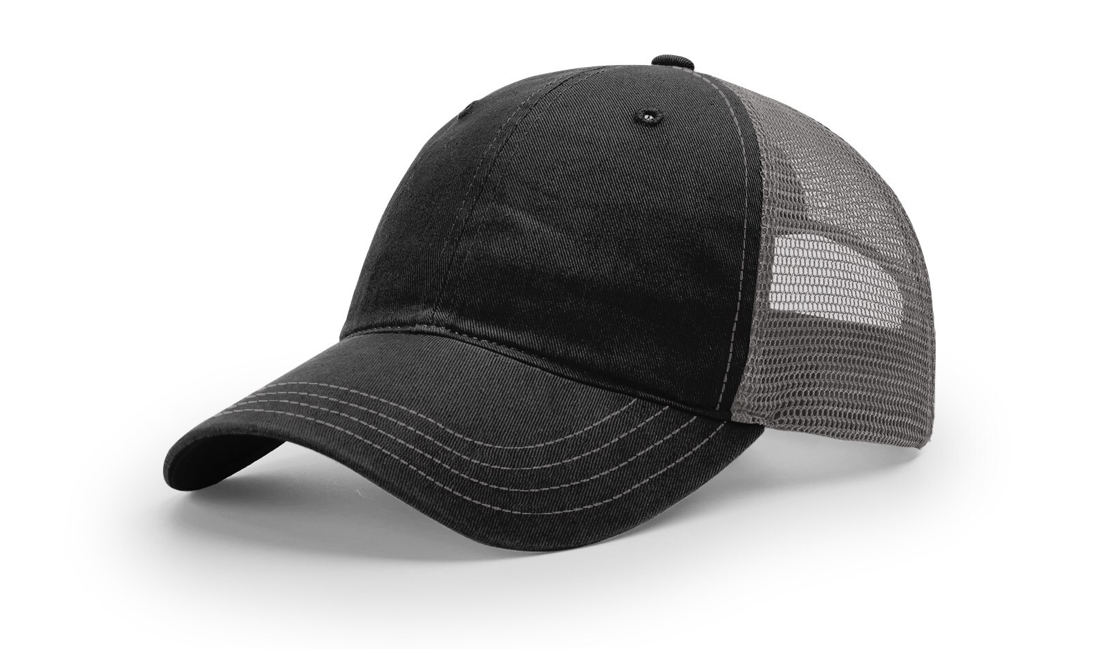 Richardson 111 Garment Washed Trucker Hat Unstructured Mesh Back Relaxed OSFM