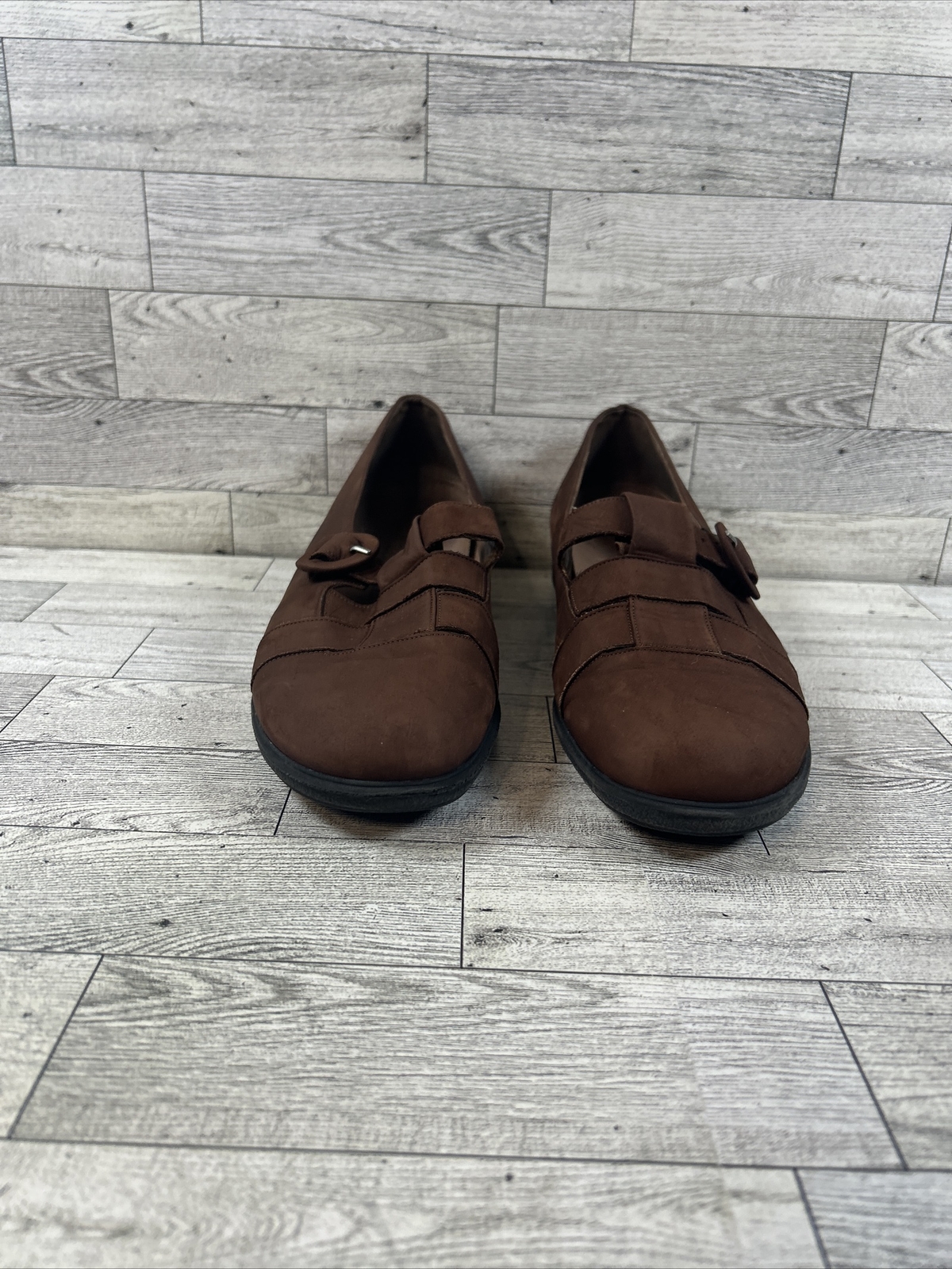 Women’s Fits by Theresia Brown Suede Comfort Flats Made In Germany US size 8 M