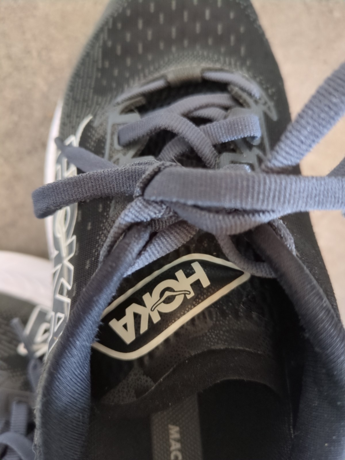 Hoka One One Mach 6 Women’s Running Shoes 8B Black Grey White