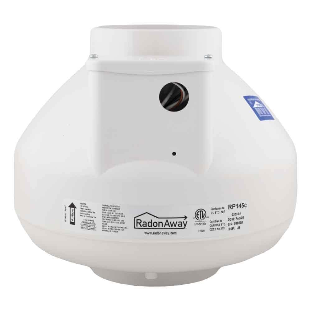 RadonAway 9.7-in dia 166 CFM Plastic Centrifugal radon mitigation fan|16477