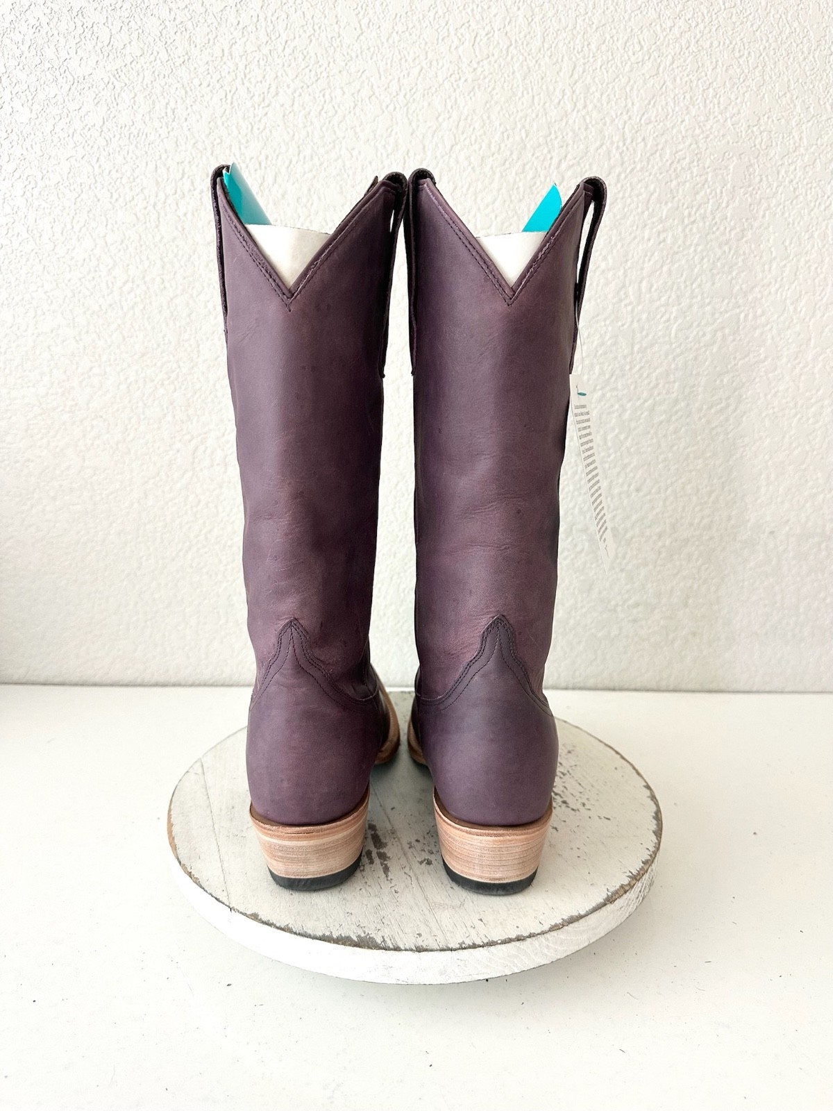 Lane EMMA JANE Purple Cowboy Boots Western Cowgirl Mid Calf Tall Snip Toe 8.5
