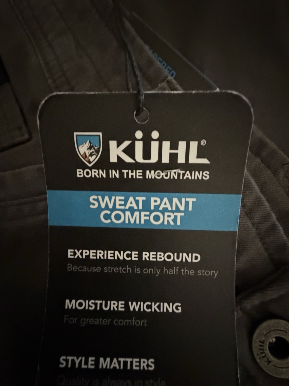 Kuhl Men’s Revolt Jean Tapered Pavement Color – Brand New w/ Tags Size 34 X 32