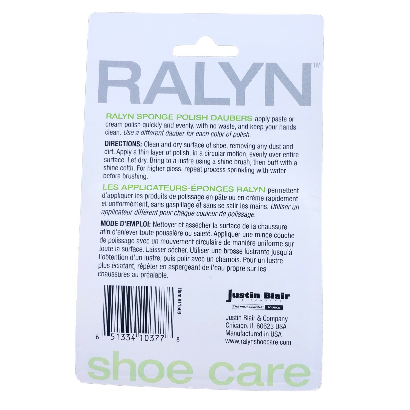 Ralyn Sponge Polish Daubers Pack Of 2 Cream Sponge For Shoes Boots Handbags