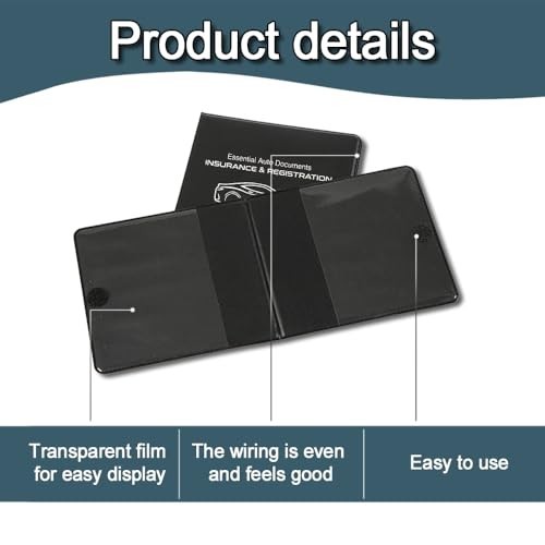 2PCS Car Registration and Insurance Card Holder, 10.6”×4.8” Essential Auto