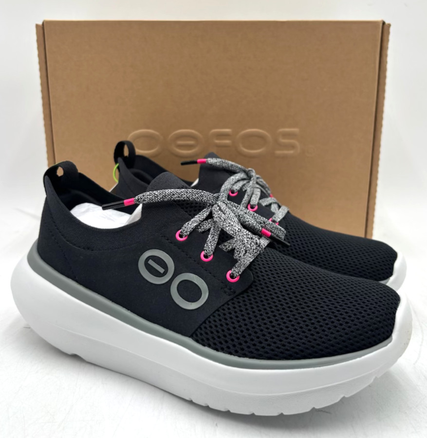Oofos OOMY STRIDE Women’s NEW Casual Shoes White/Black Multiple Sizes
