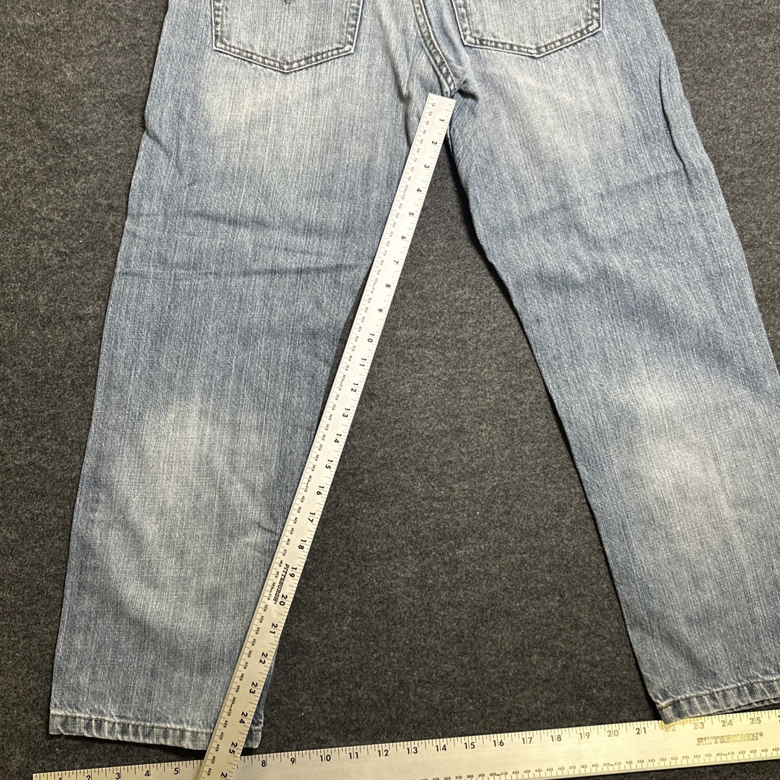 # 78 Levis 505 Regular Fit Jeans Mens 12 Husky Blue Denim Straight Leg 32×27