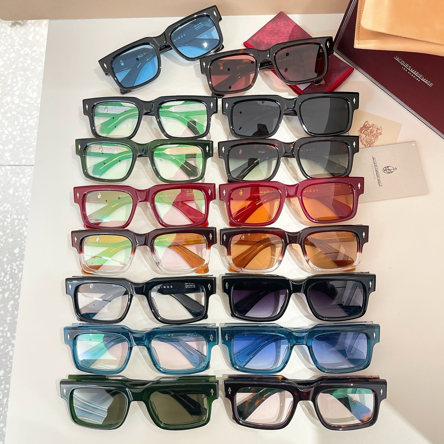 Jacques Marie Mage Hemmings Tortoise Frame Clear Lens Sunglasses JMM