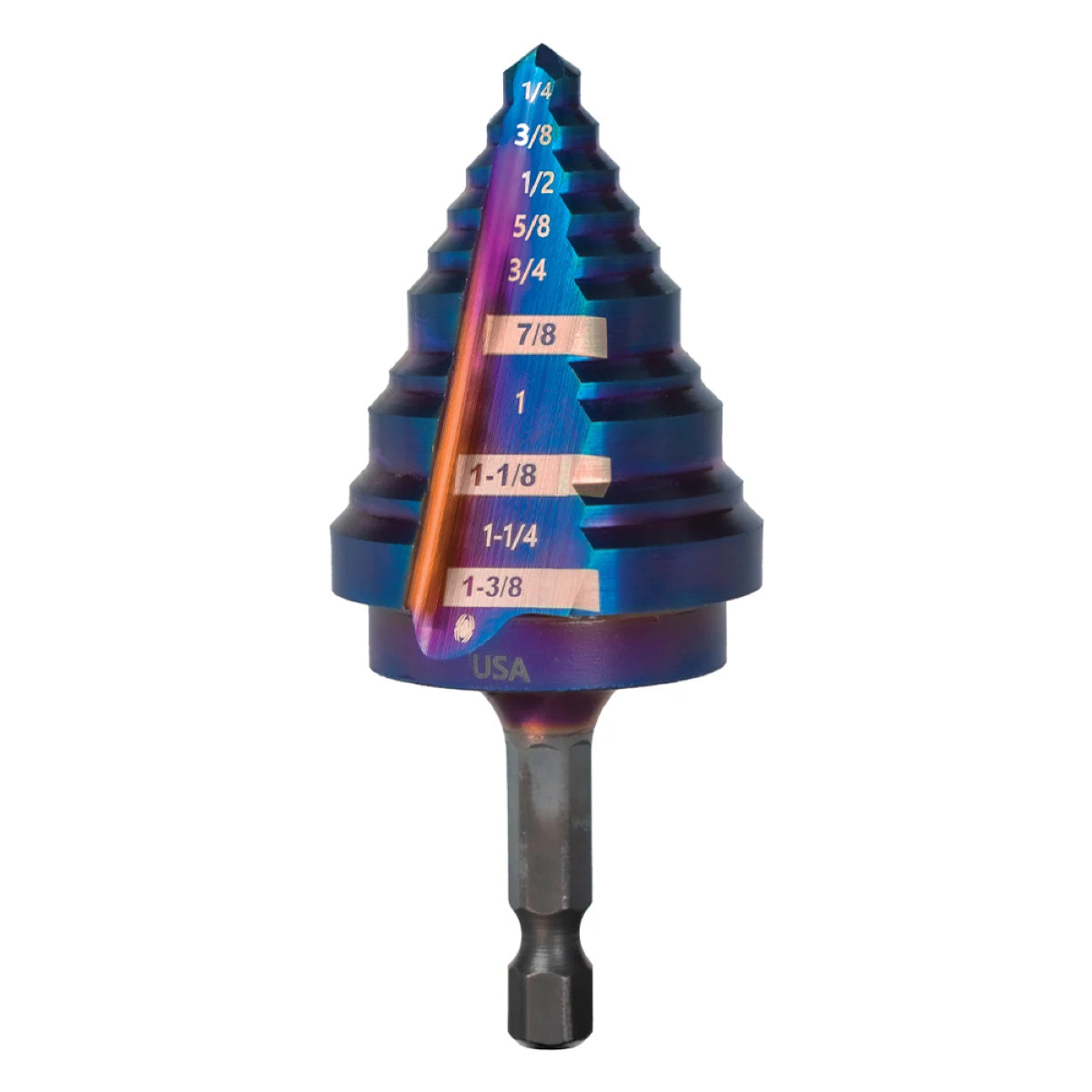 Spyder Mach-Blue 1/4-in 10 -Step Drill Bit ( 1/4-in to 1-3/8-in )|126566