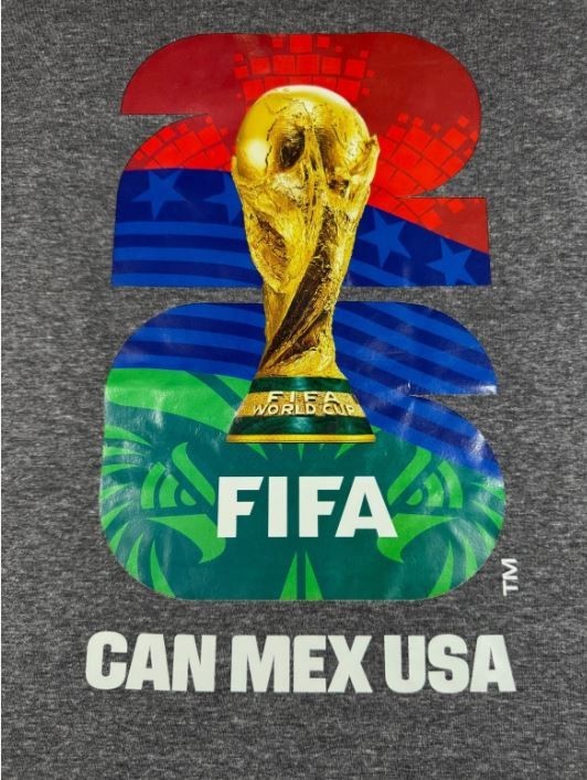 FIFA World Cup Official Licensed 2026 Dark Gray Soccer Fan T Shirt NWT
