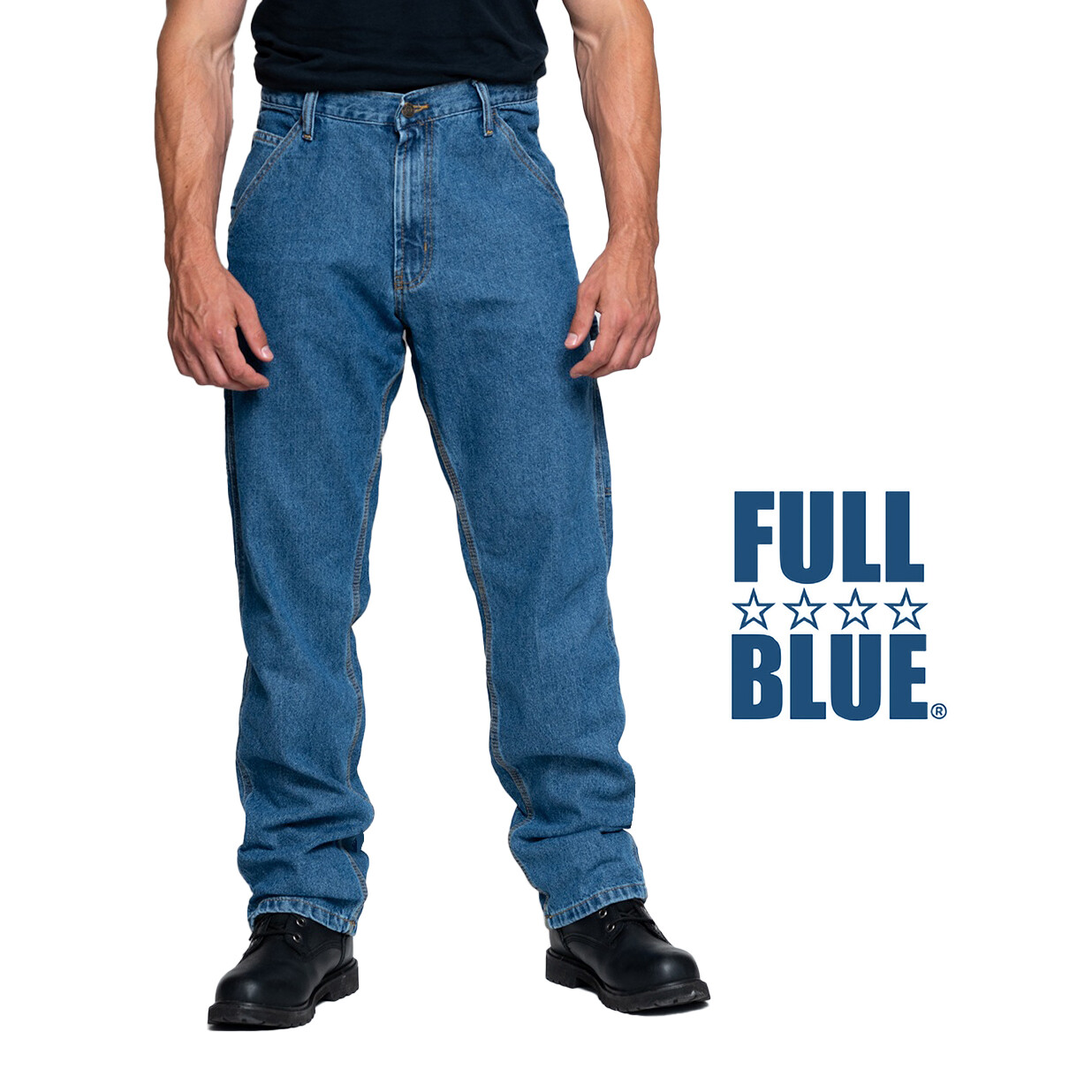Full Blue Men’s Big & Tall Carpenter Jean | Light Stonewash