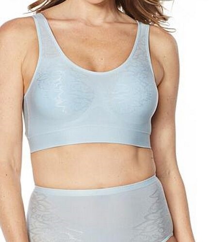 Rhonda Shear Pastel Seafoam Green Jacquard Ahh Bra Removable Pads New