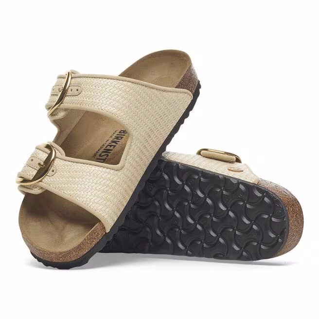 Birkenstock Arizona Big Buckle Textile Sandals 1029042 Narrow – Raffia Naturale