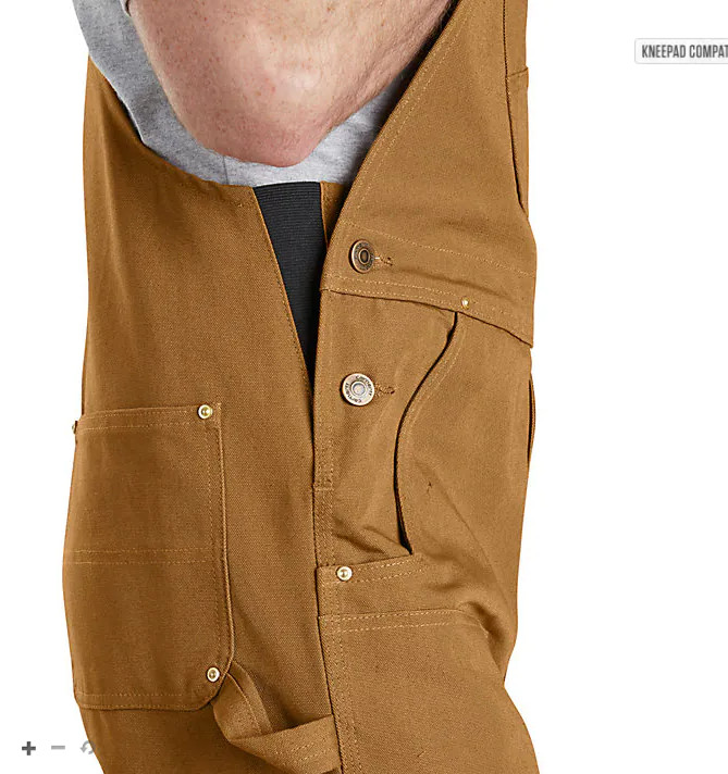 FLASHSALE! Carhartt Men’s Iconic R01 Duck Bib Overall Regular Size Fast Ship