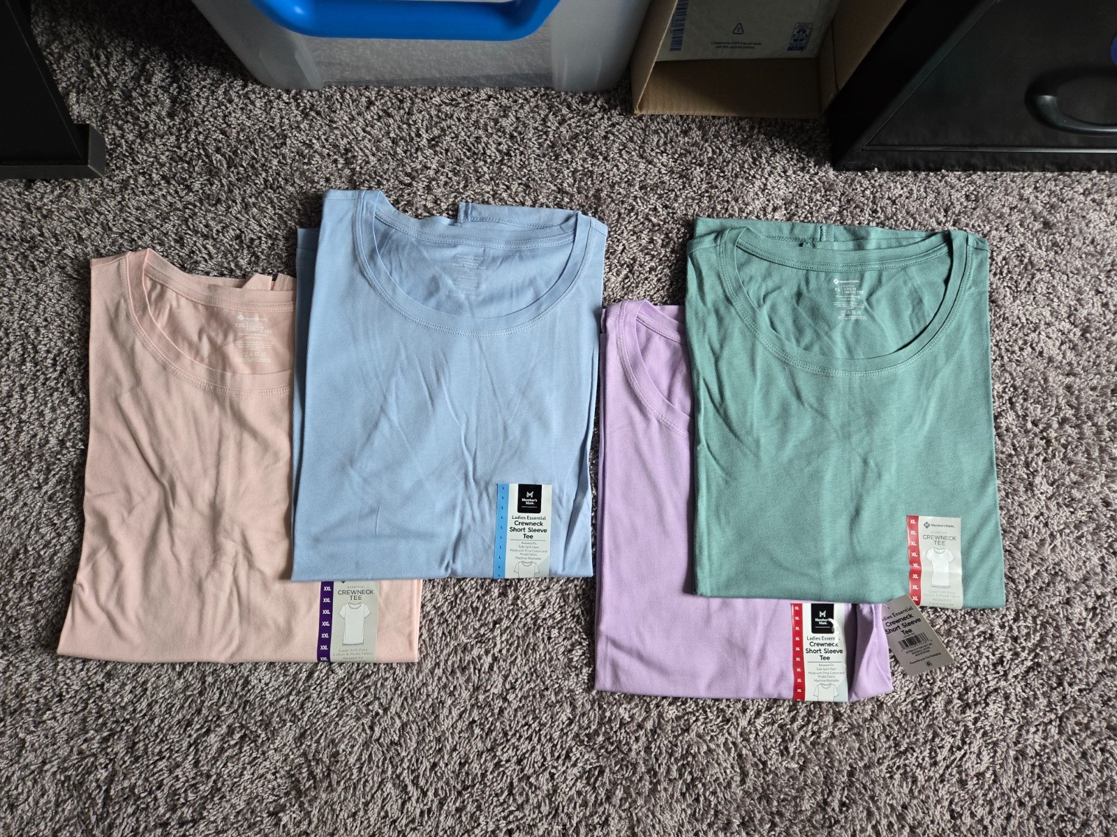 Women’s Ladies Essential Solid Tee Shirt Short Sleeve Crew Neck Casual Top NWT