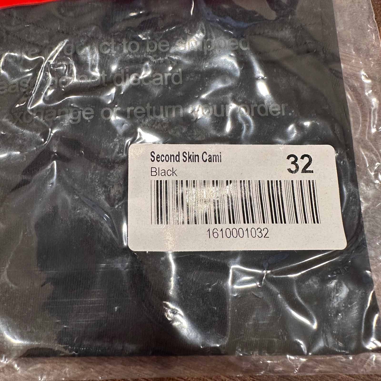 NWT Ruby Ribbon Second Skin Cami Black Size 32 Shapewear Tank Top Sculpting