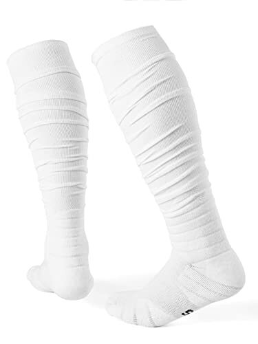 Football Socks ,White Soccer Socks, For Men Women Football Accessories, Medium