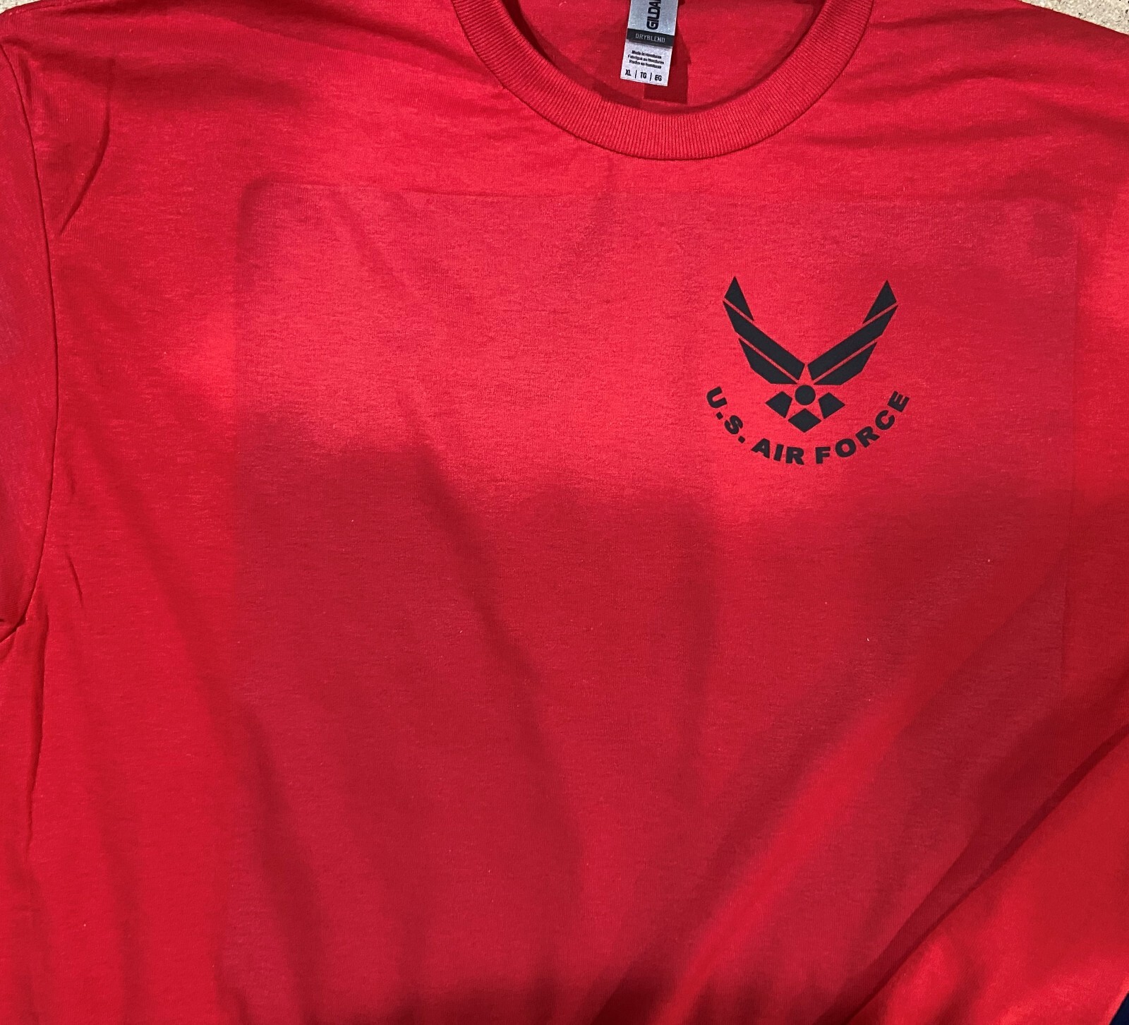 Air Force Military T-shirt With DD-214 Alumni USAF Chest Logo 188G