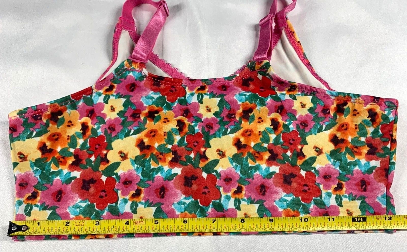 Ruby Ribbon Demiette Vibrant Heritage Floral Bloom Full Support Size 32 #1799