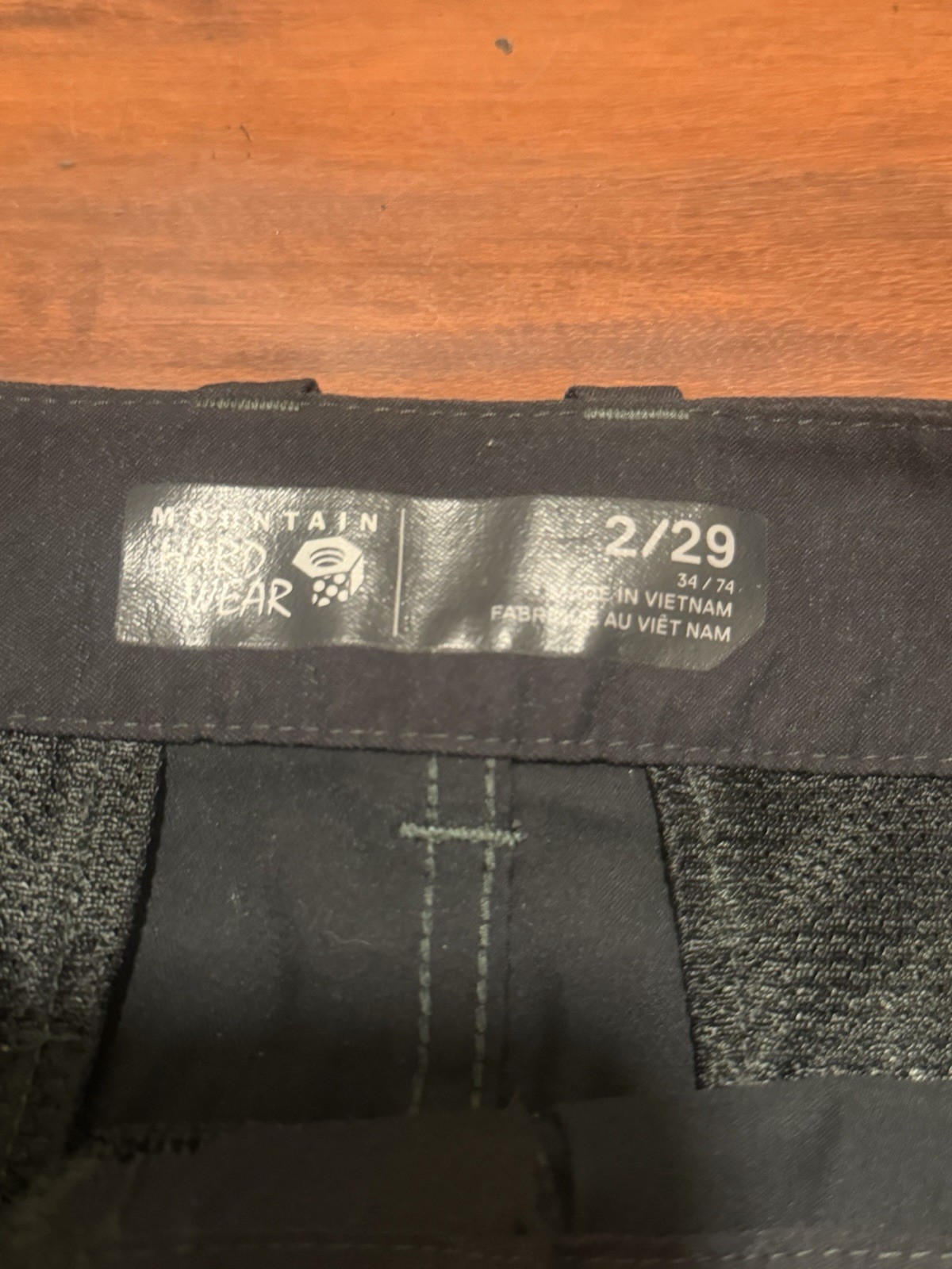 Mountain Hardwear Pants Womens 2×29 Gray Cargo Pocket Outdoor Hiking Drawstring