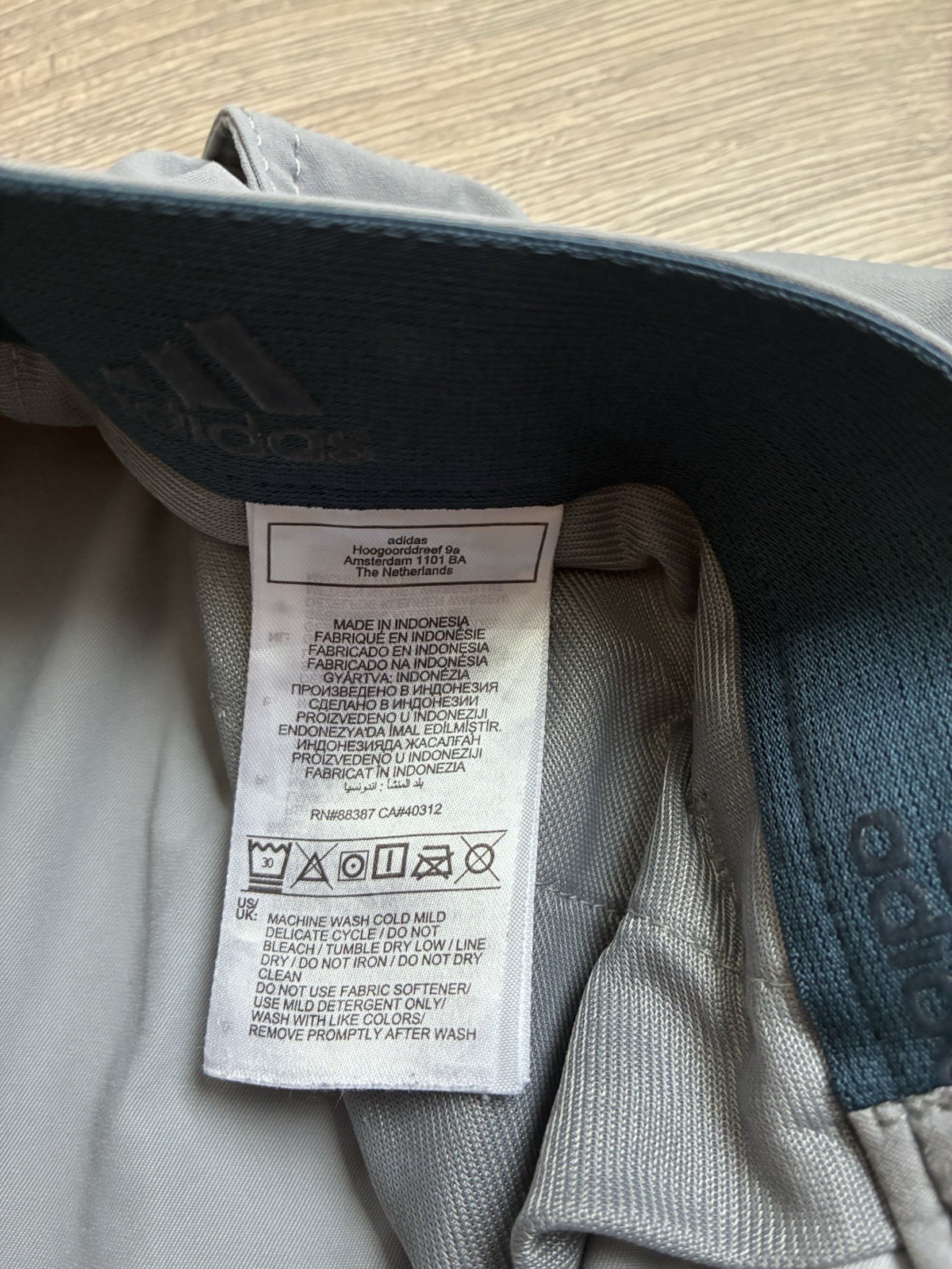 Adidas Go to 5 Pocket Pants Men’s 35×30 Gray Tapered Fit Stretch Golf Chino