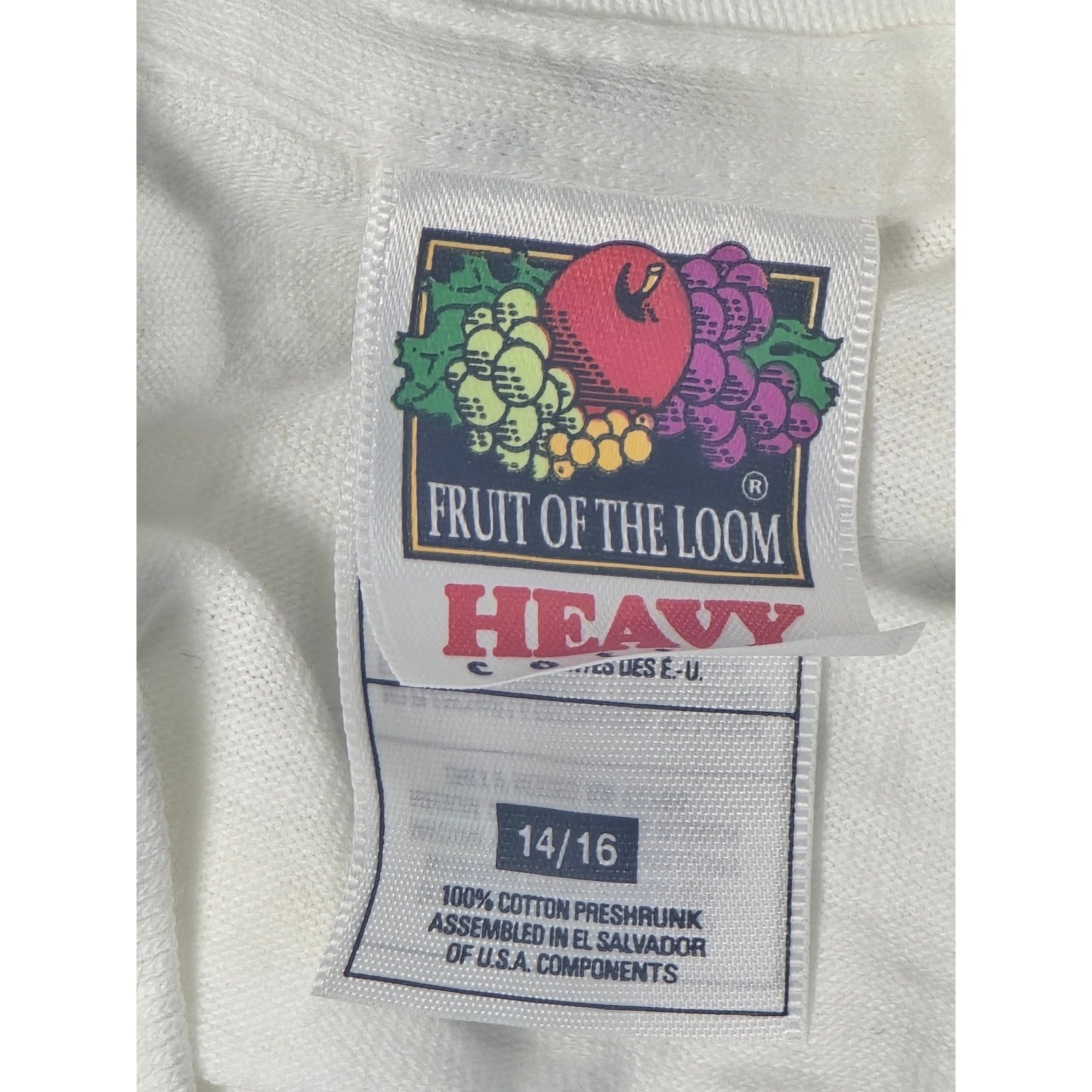 Vintage Riverview School Cartoon Youth 14/16 Fruit of the Loom Heavy Cotton USA