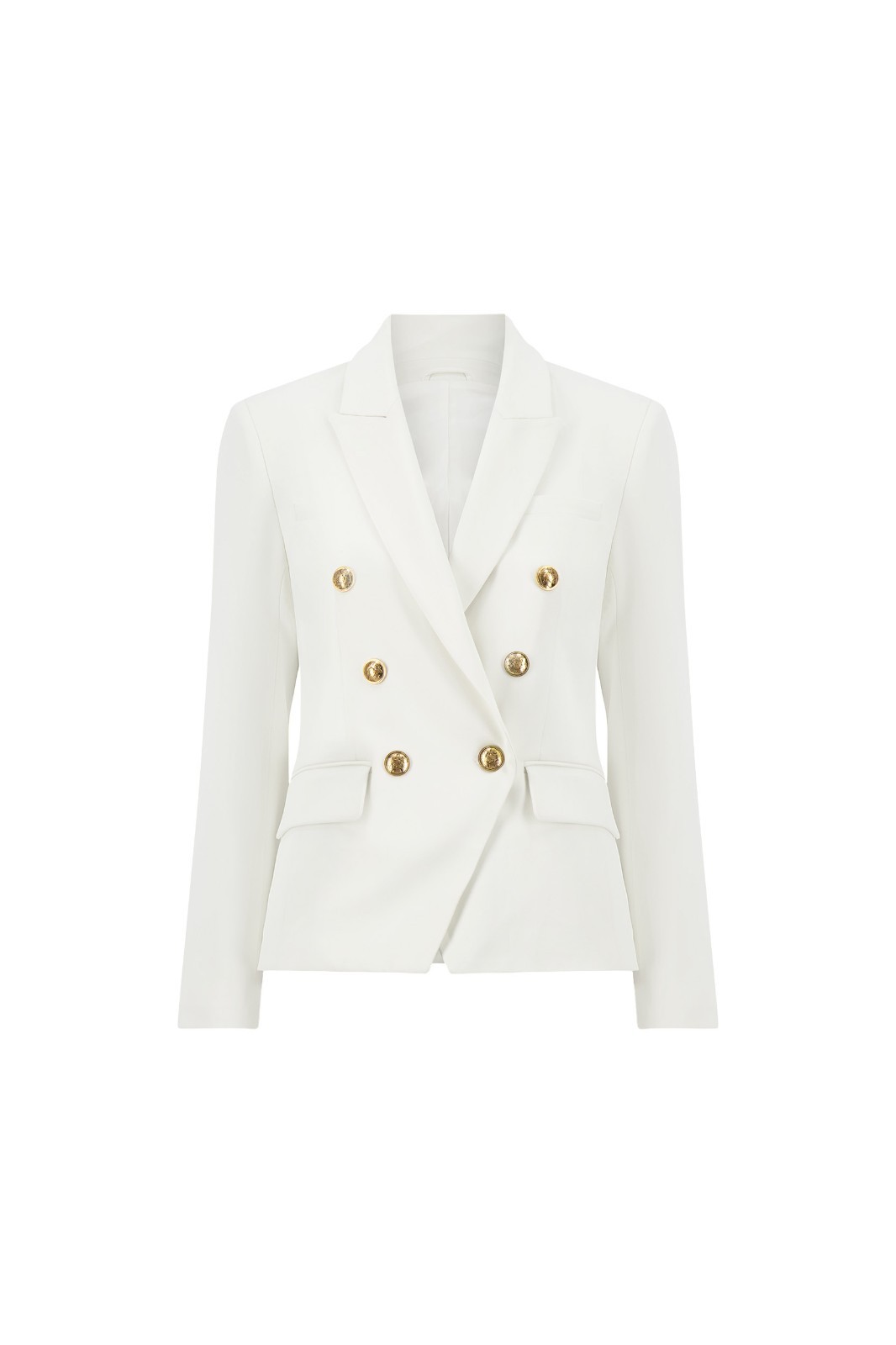 Sasha Double Breasted Blazer White THE NOLI SHOP