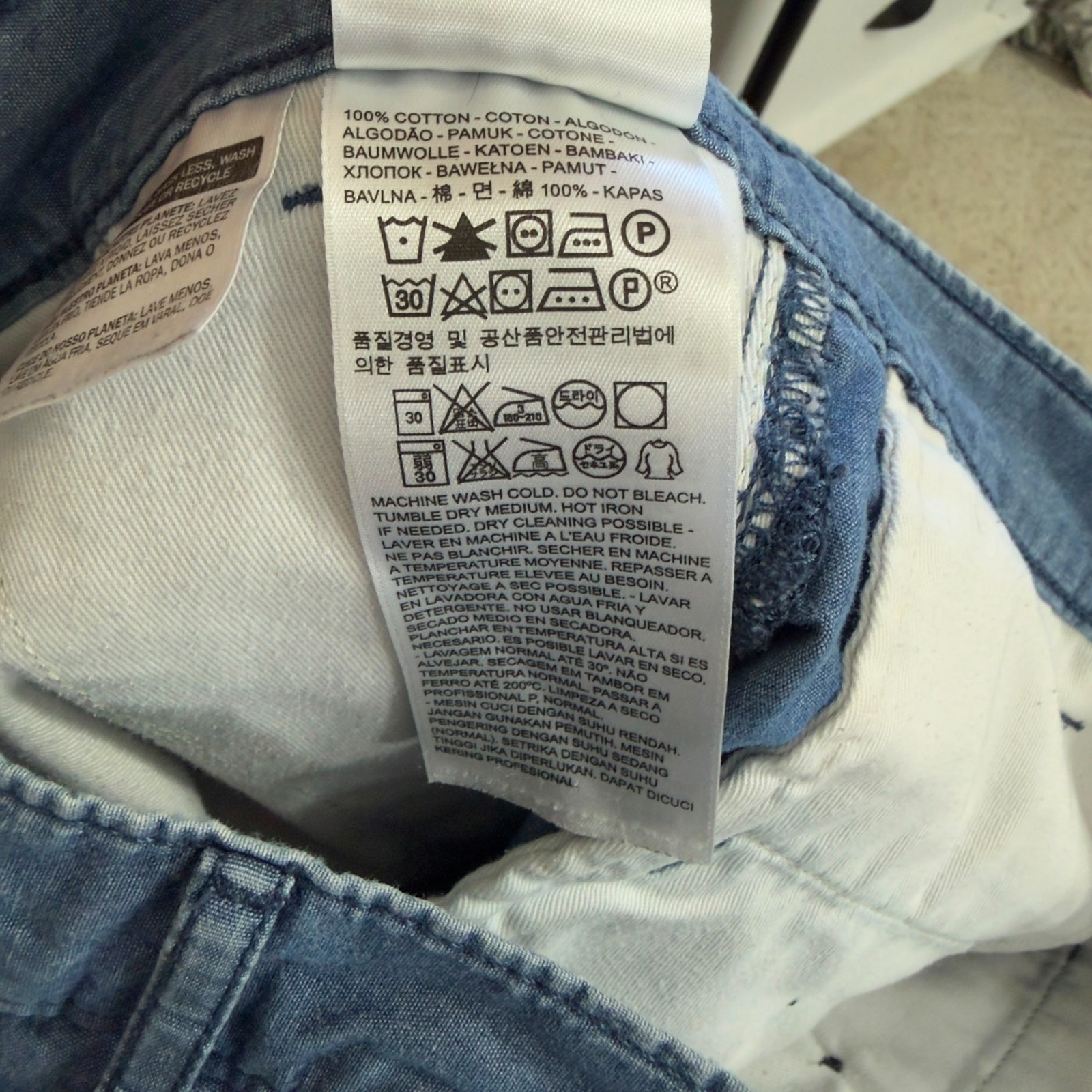 Levi’s Chino Light Wash Shorts Mens 30 Zipper fly