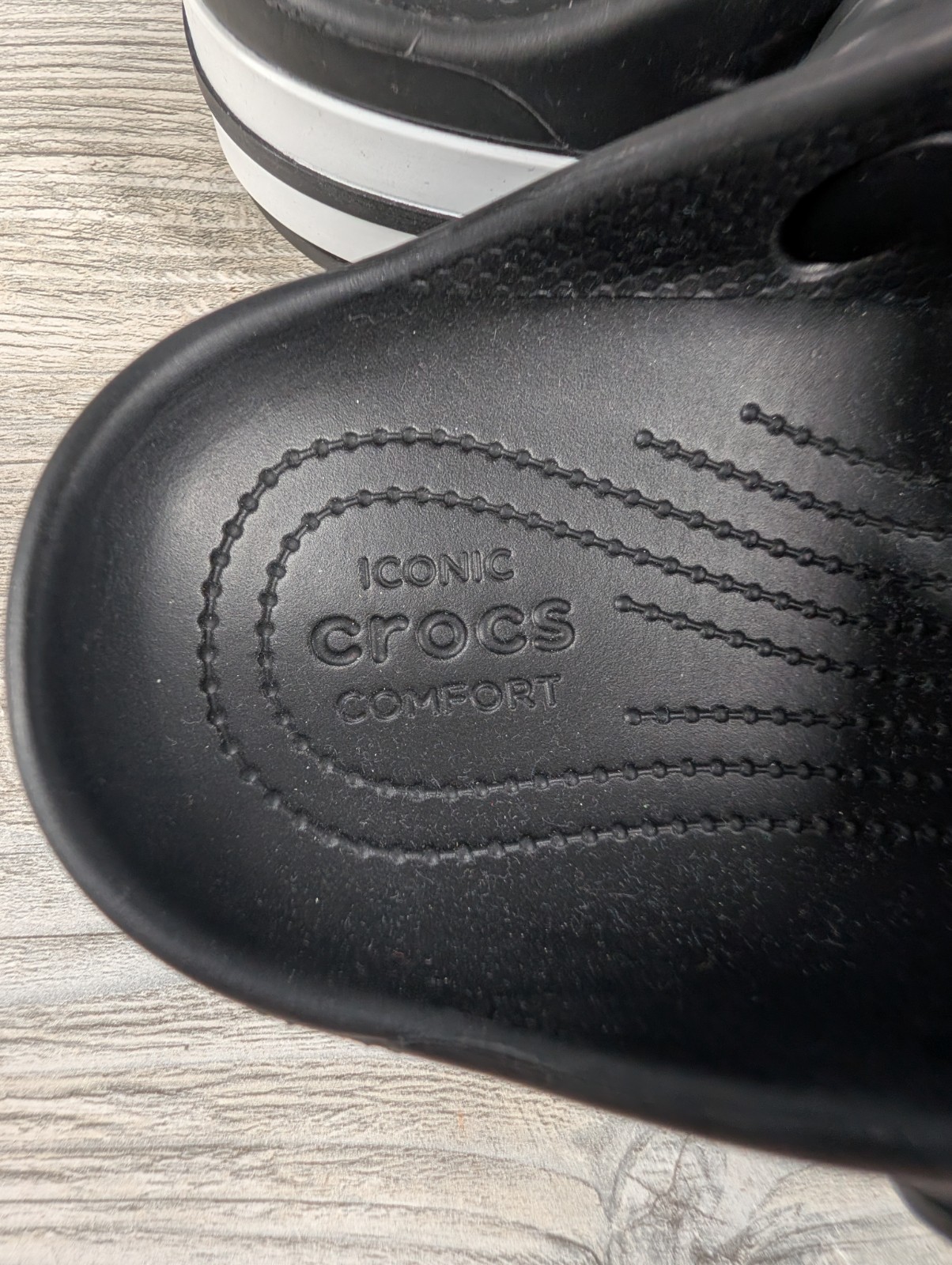 Crocs Unisex M6 W8 Black White Bayaband Clogs Slip On Comfort Shoes New