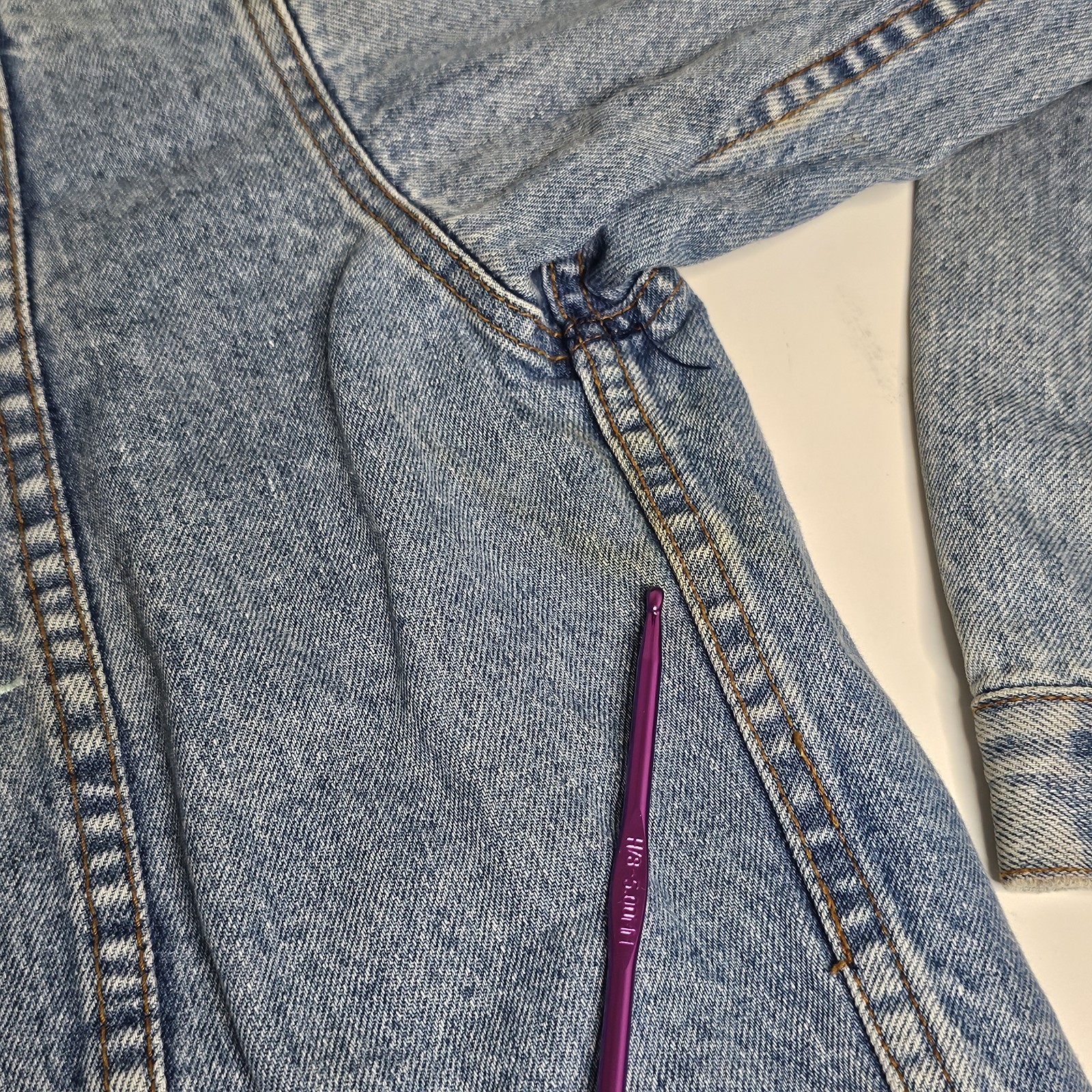 Vintage 80s 90s HBO Patchwork Jean Denim Jacket Med Pop Art Prime Time Short