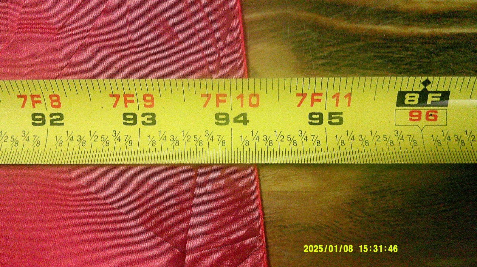 Vintage Faux Red Satin Polyester Fabric Lining (Soft and Shiny) 94.25″ x 44″