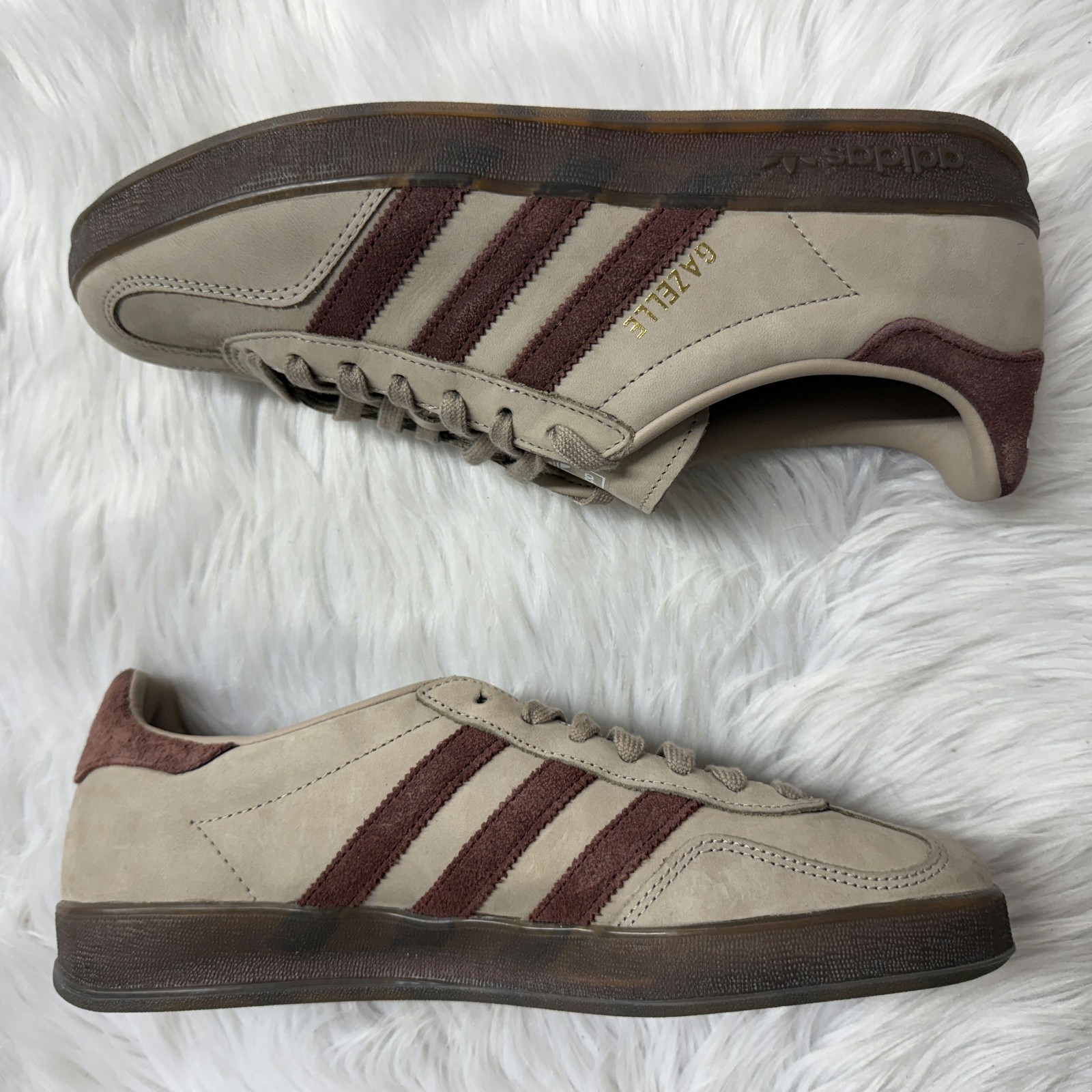 Adidas Gazelle Indoor Trace Khaki Fox Brown Mens JQ8387 NEW Multi Sz