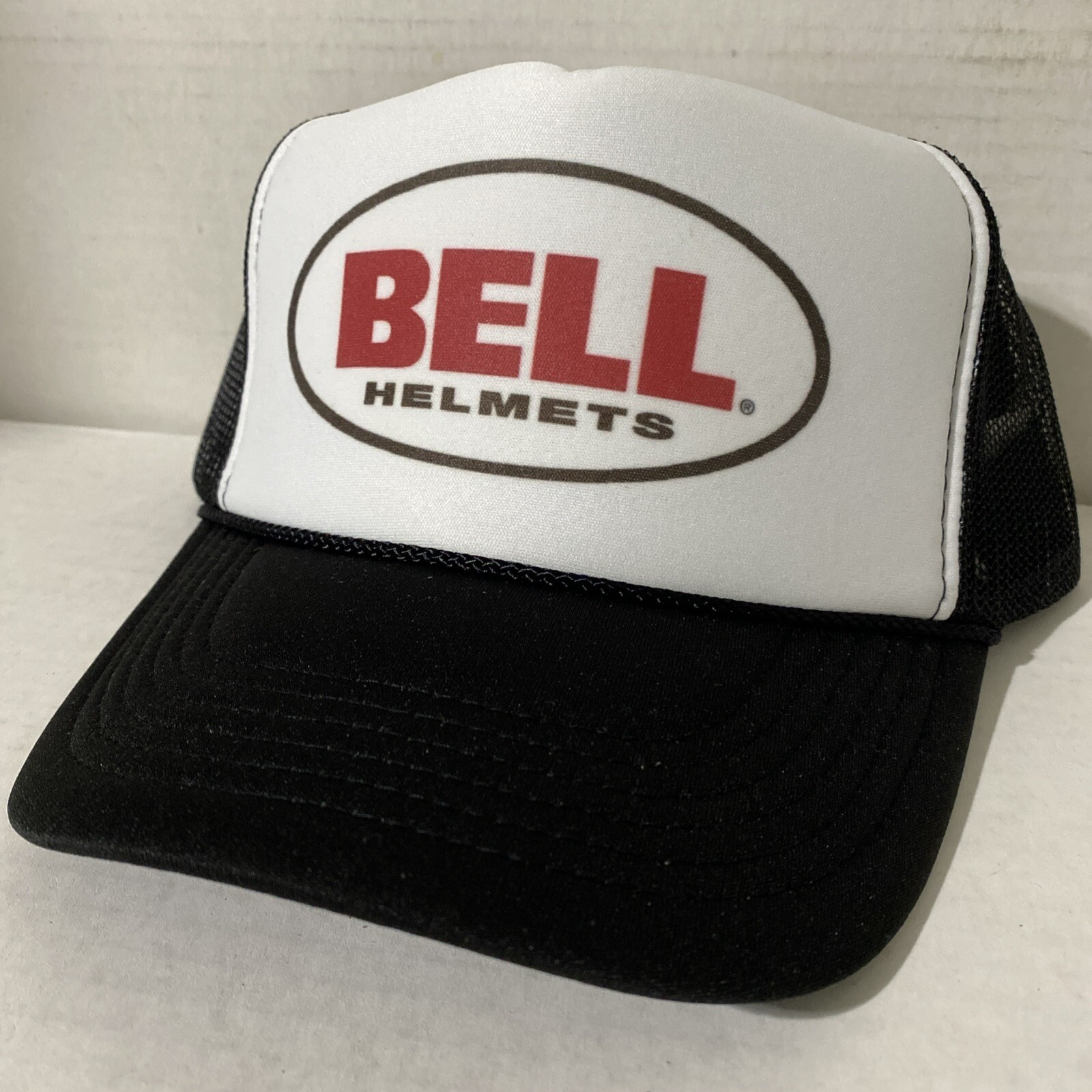 Vintage Bell Helmets Trucker Hat Motorcycle Hat Racing Cap SnapBack Black