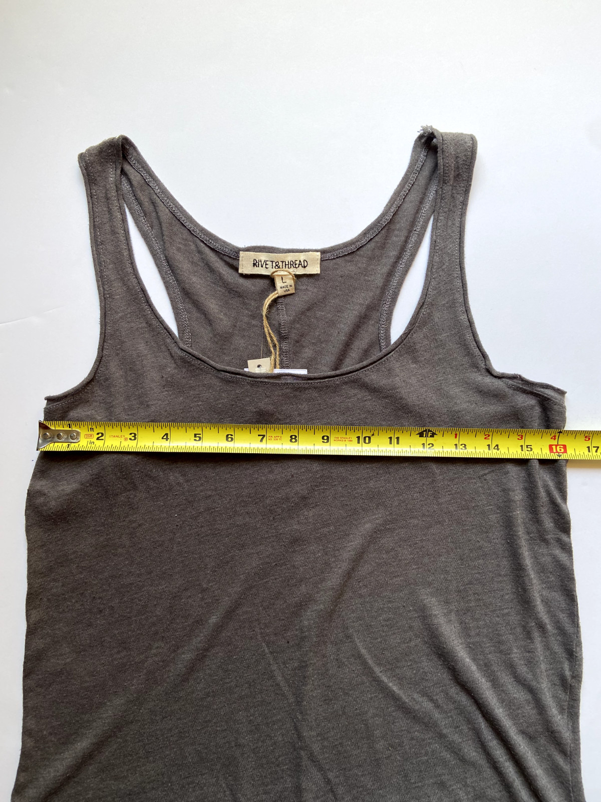Rivet & Thread x J.Crew Womens Tank (NWT) Grey, Garment Dyed, UP TO 70% OFF MSRP