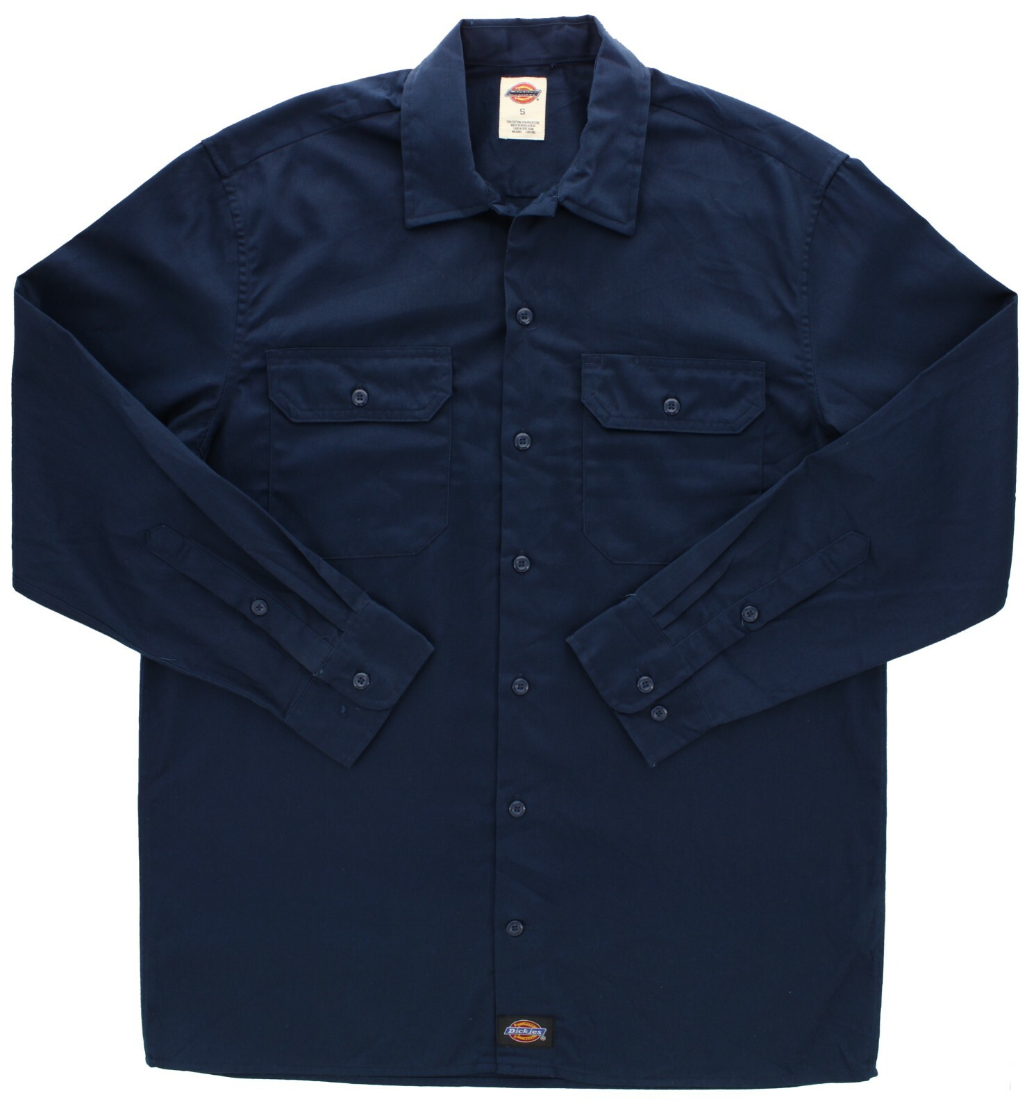 Dickies Men’s Work Shirt, Cotton Blend Long-Sleeved Work Shirt, Front Pockets