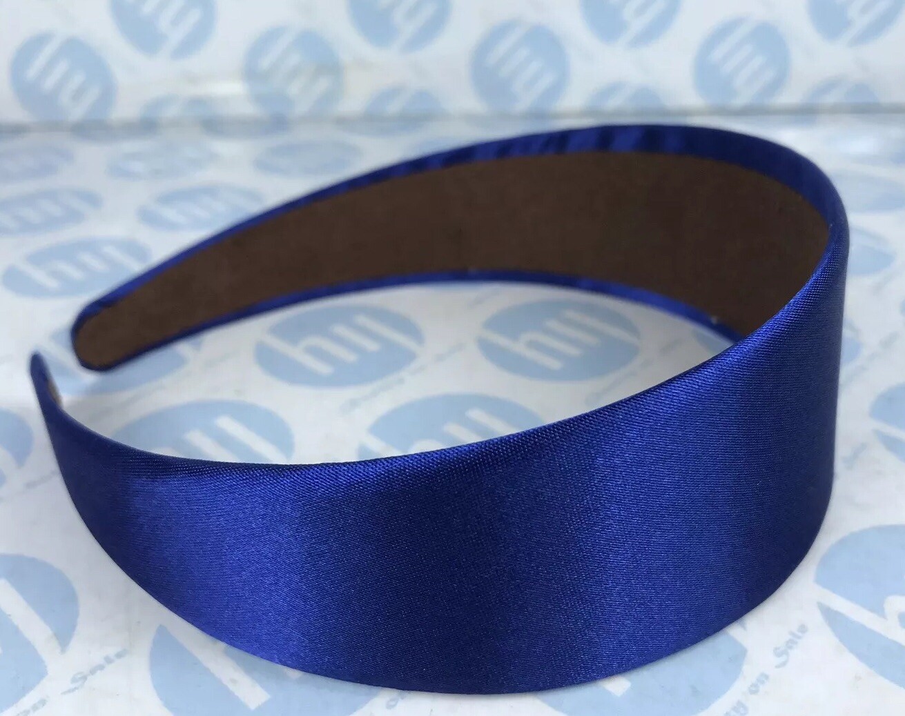 SATIN FABRIC ALICE BAND HAIR HEAD HEADBAND BRIGHT BLUE COLOUR 4.5cm WIDE
