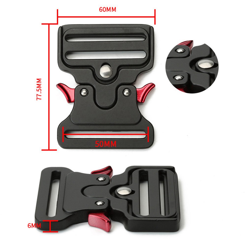 Tactical Quick Release Buckle Black for 50-52mm Webbing, Heavy Duty Belt Buckle