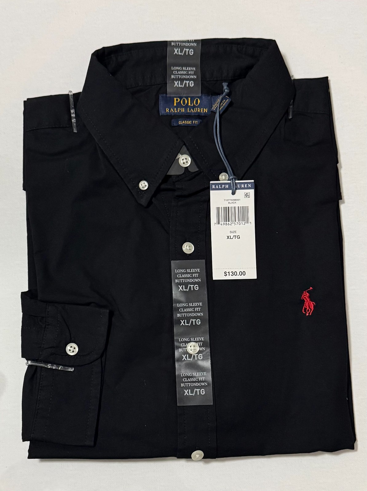 Polo Ralph Lauren Classic Fit Oxford Shirt – Black – Brand New Retail $130