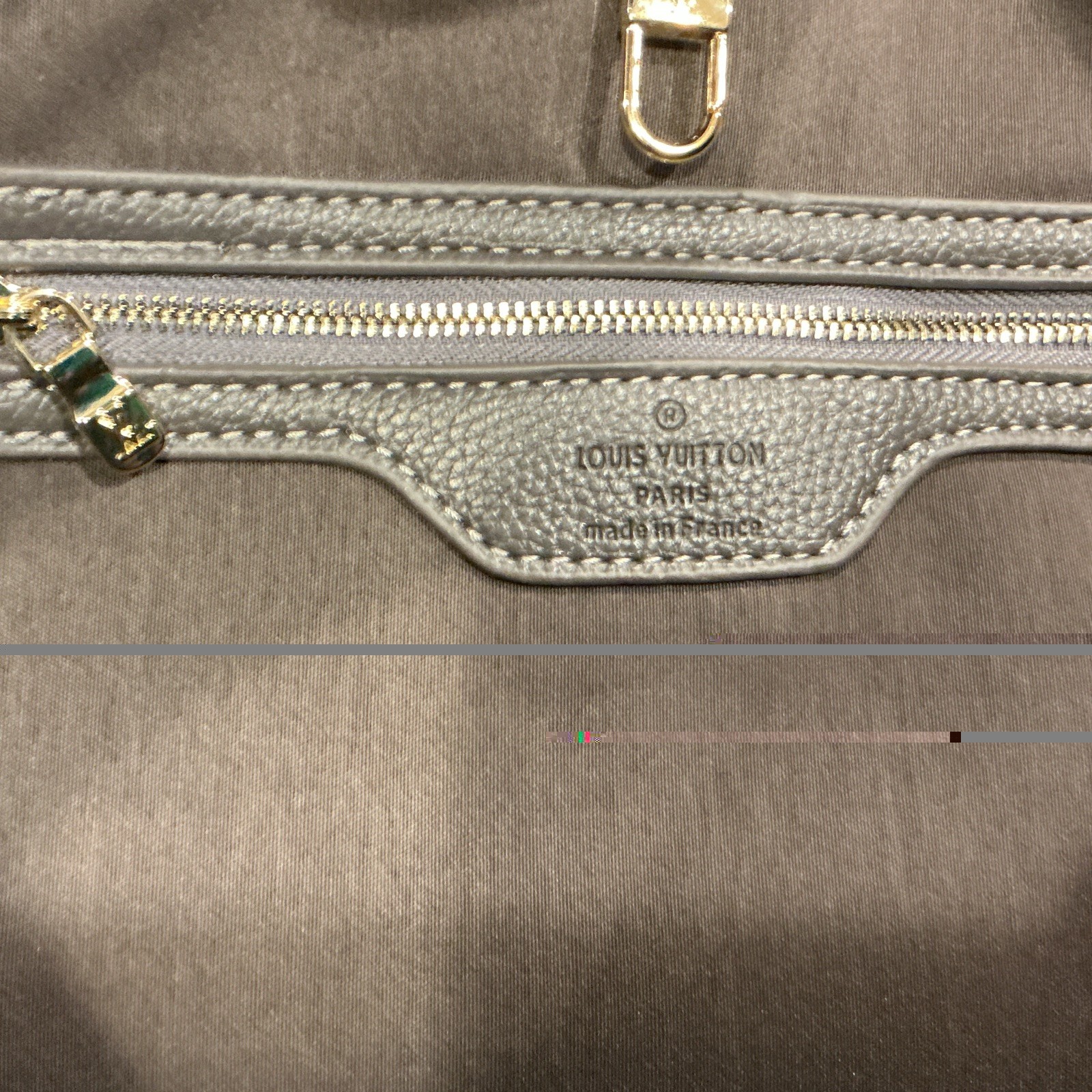 Louis Vuitton Empreinte Monogram Gray Neverfull MM Tote w/ Pouch Gold HW