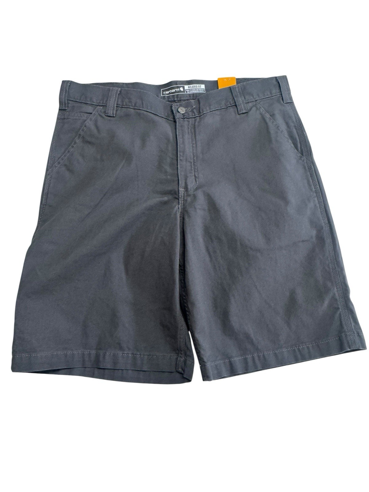 Carhartt 10” Rigby Relaxed Fit Grey Canvas Work Shorts BS2514 Men’s Size 34