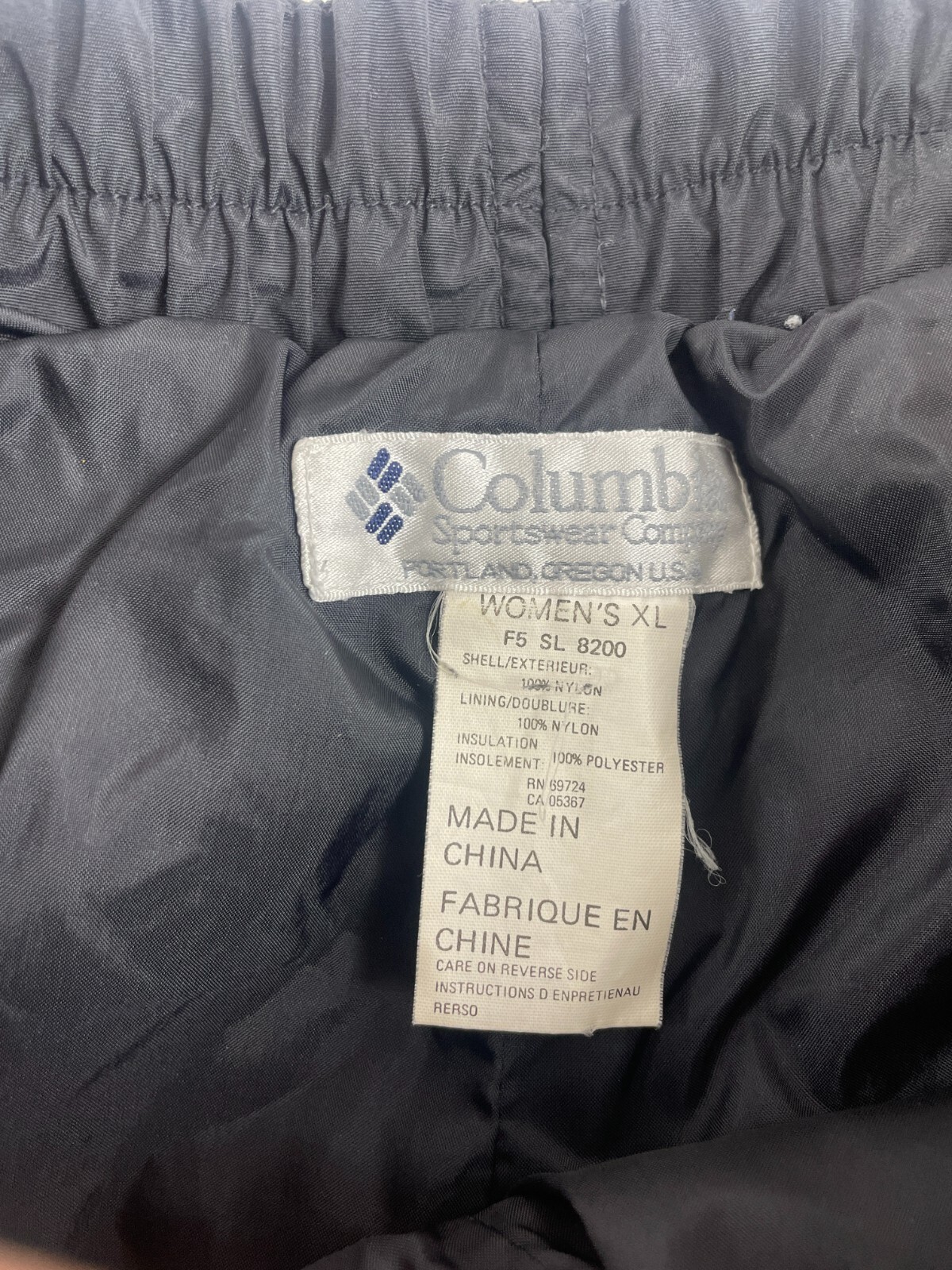 Columbia Snowpants Women’s Size XL Black Insulated Pockets Adjustable Waist Tabs