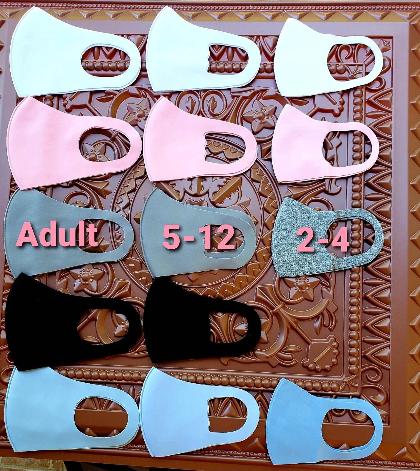 2 Pack Face Masks Washable Reusable Stretchy Variety Adult Child kid toddler