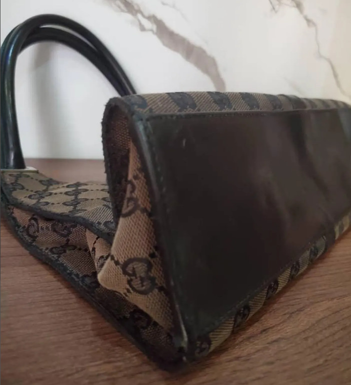 Vintage(before 2007) Gucci Brown JackieGG Pattern Shoulder Bag