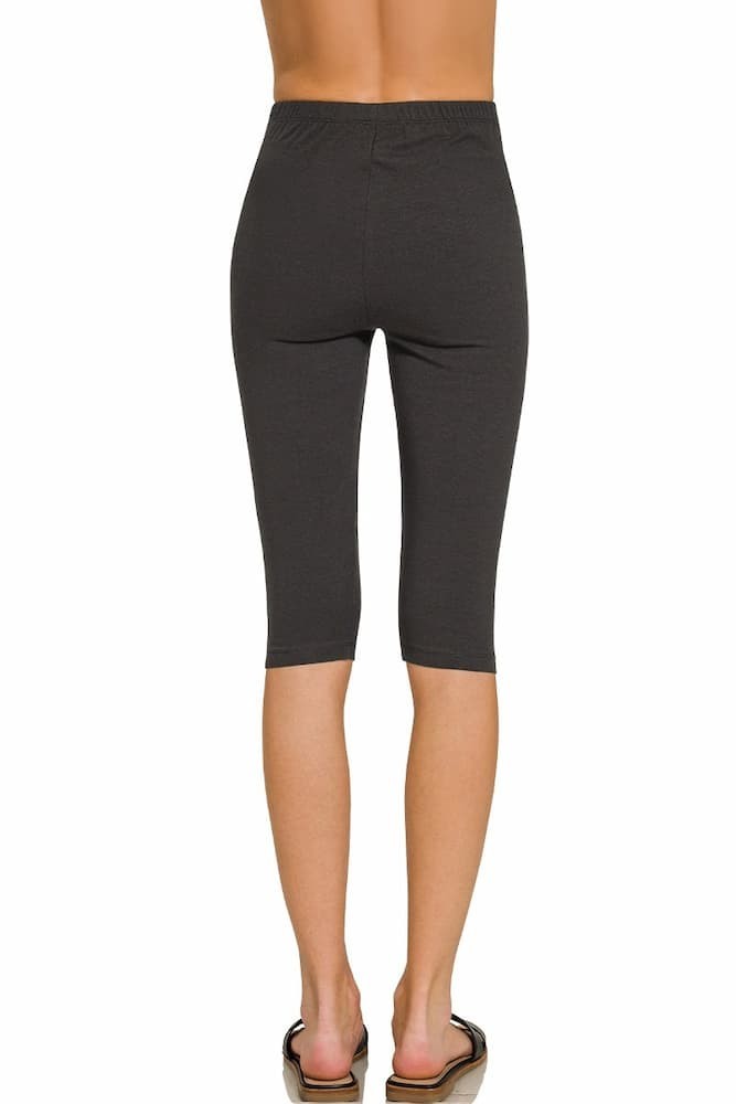 Zenana Premium Cotton Leggings🍯Capri Gym Shorts Workout High Waisted Yoga Pants
