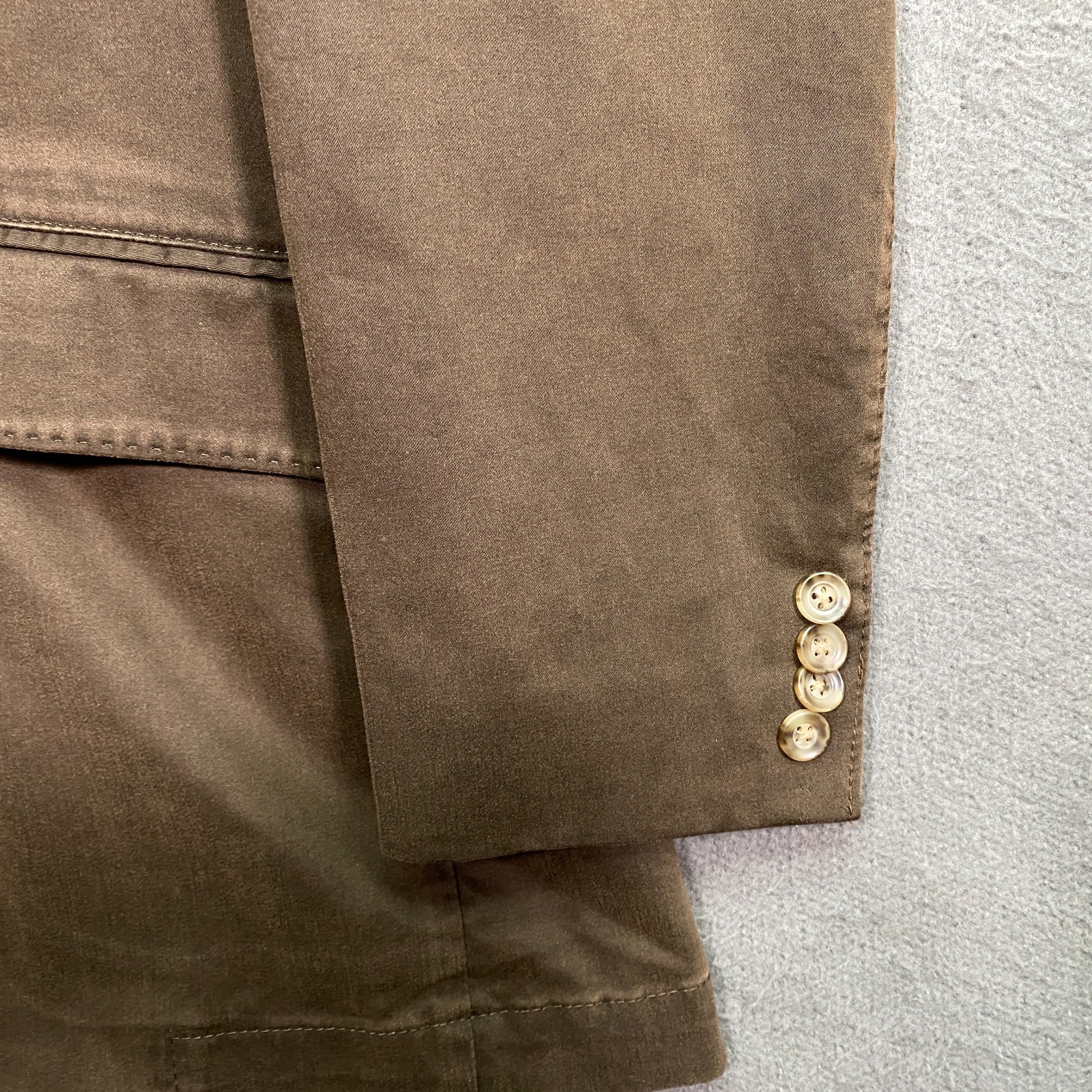 Kroon STING Blazer 42R Brown Cotton Stretch Unstructured Casual 2-Button